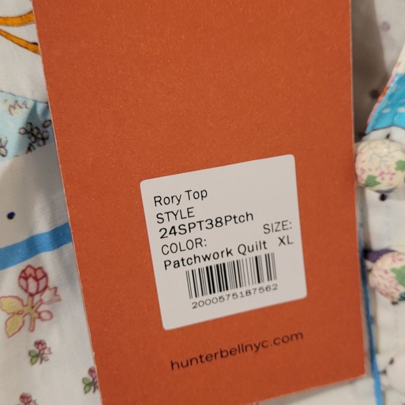 Nwt! Hunter Bell Anthropologie Rory Patchwork Blouse. Sz. Xl - Picture 8 of 9